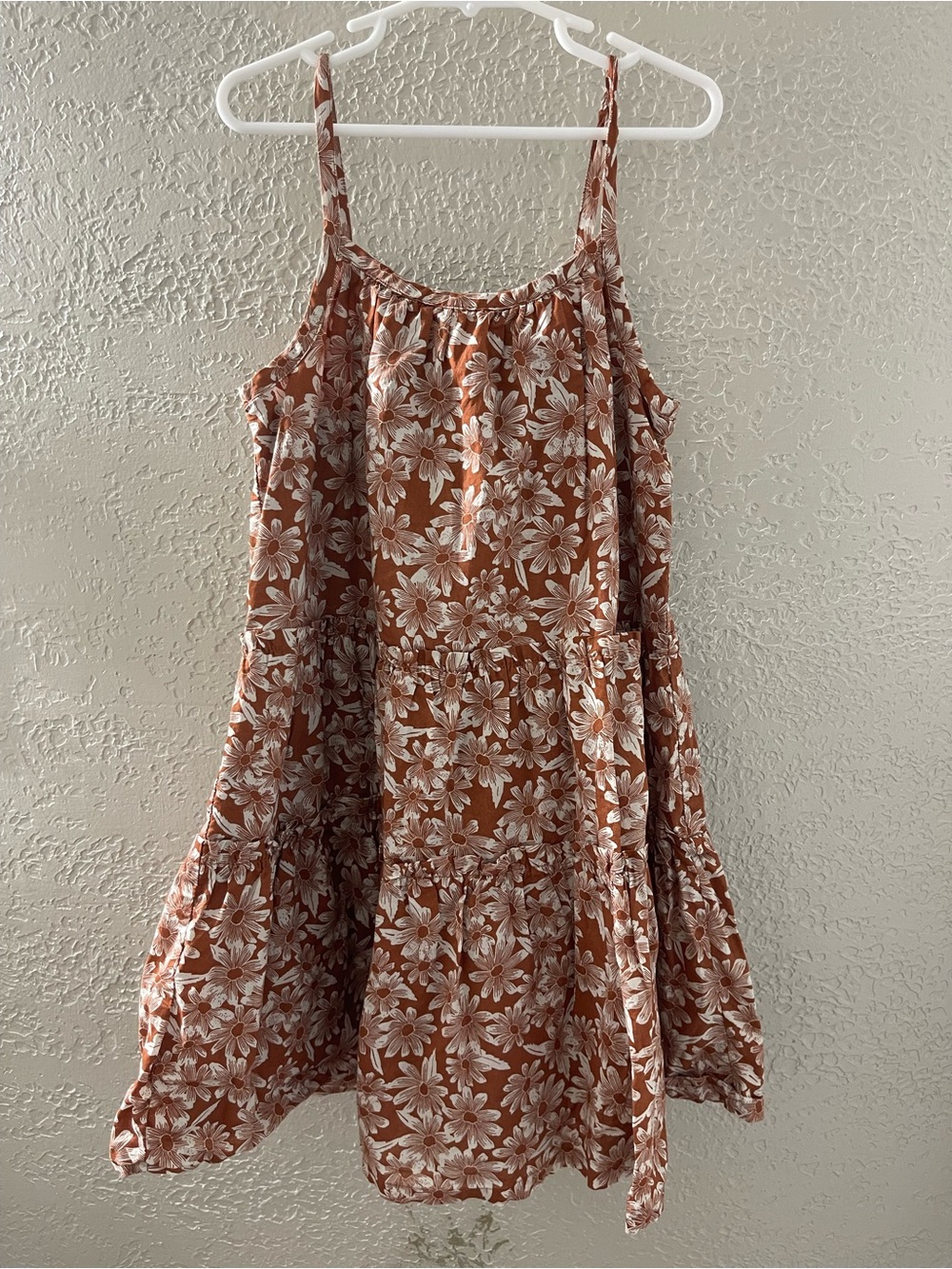 GAP Kids Burnt Orange Cotton Dress with Relaxed Fit Size Medium